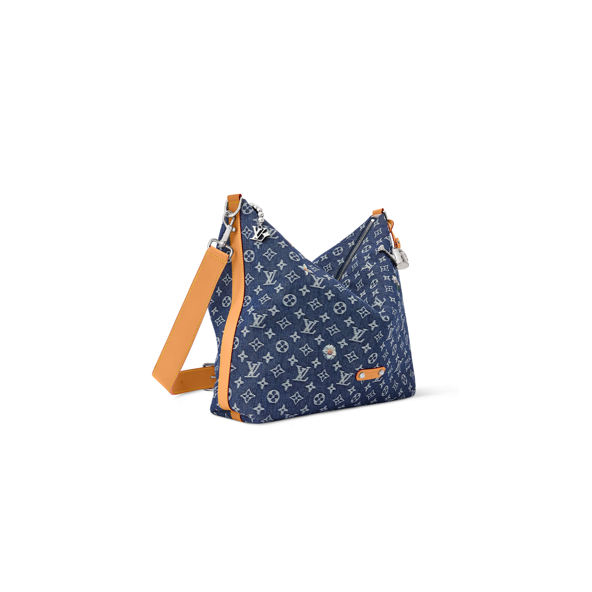 LOUIS VUITTON DENIM VAGABOND HOBO M27555 (48*38*14cm)